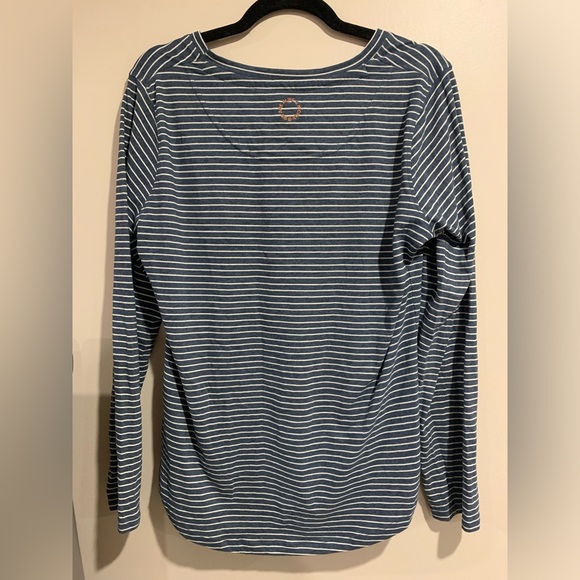 Long Sleeved Top | Alife and Kickin | Medium | Marine Melange with white stripes - Picture 3 of 6